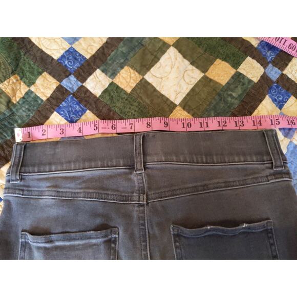 SPANX Women's M/M Tall Gray Pull-On Jeggings Raw Hem Stretch Skinny - Picture 7 of 9